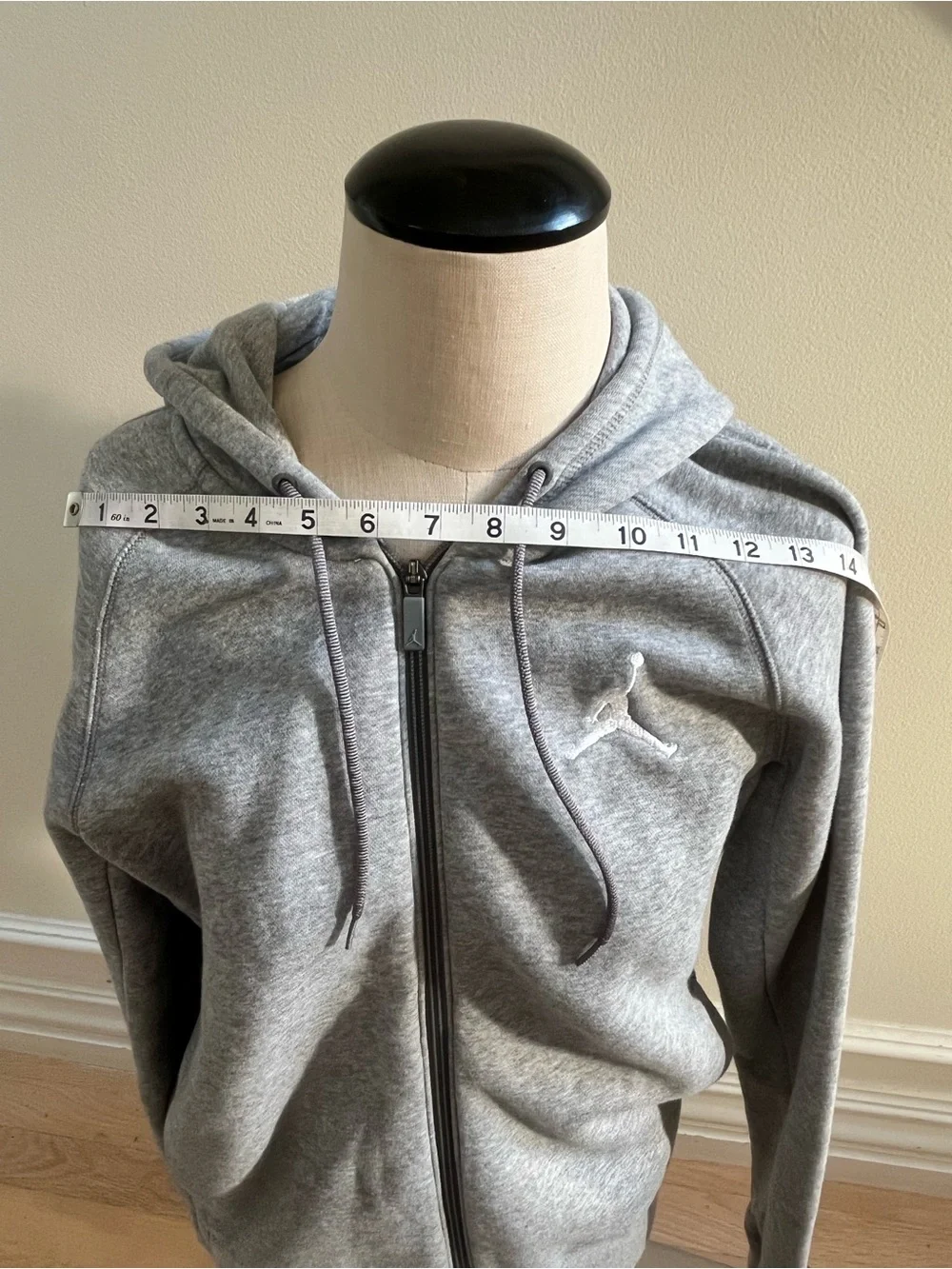Nike Air Jordan Jumpman Grey Fleece Full-Zip Hoodie Jacket Men’s Size medium